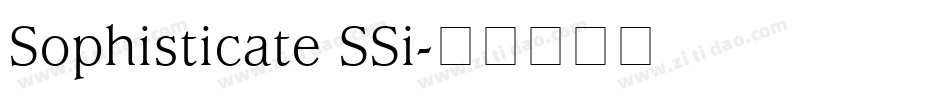 Sophisticate SSi字体转换